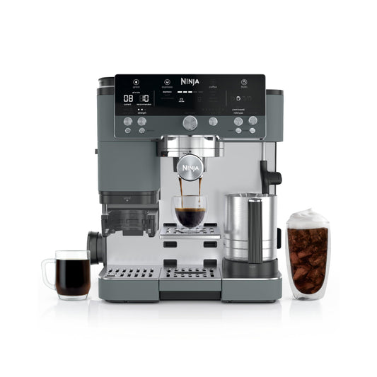 Ninja Luxe Café Premier 3-in-1 Espresso Machine, Drip Coffee, & Cold Brew | Built-in Grinder, Hands-Free Milk Frother, and Assisted Tamper for Cappuccinos & Lattes, Stainless Steel, ES601